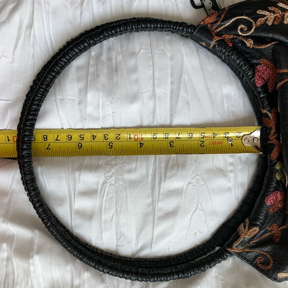 Sandra Leal Embroidered Leather Fringe Bag - Picture 11 of 13